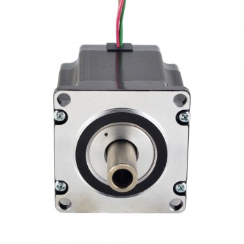 Hollow Shaft Nema 23 Stepper Motor Bipolar 1.8 Deg 1.45 Nm(205.38oz.in) 2.0A  Dual Shaft  4 Wires