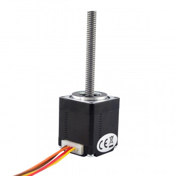 Nema 11 Non-captive Linear Stepper Motor 1.8 Deg 8.0Ncm 2.4V Bipolar 1.8 Deg 0.75A Lead 4.877mm/0.192