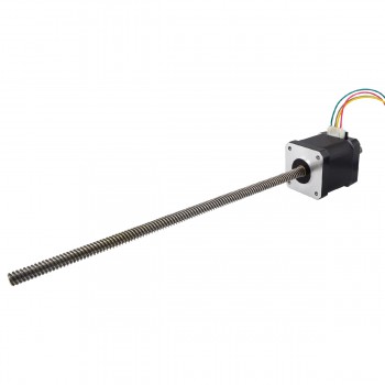 Nema 17 Non-captive Linear Stepper Motor 48mm Stack 1.8 Deg 1.68A 2.8V Lead 8mm/0.31496" Lead Screw 300mm