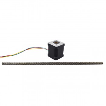 Nema 17 Non-captive Linear Stepper Motor 48mm Stack 1.8 Deg 1.68A 2.8V Lead 8mm/0.31496