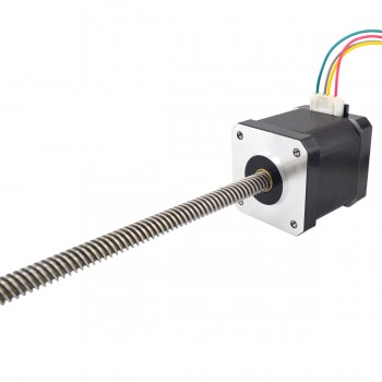 Nema 17 Non-captive Linear Stepper Motor 48mm Stack 1.8 Deg 1.68A 2.8V Lead 8mm/0.31496