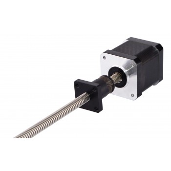 Nema 17 External Linear Stepper Motor 1.8 Deg  2.8V 44Ncm(62.3oz.in) 48mm Stack 1.68A Lead 2mm/0.07874" Lead Screw 330mm