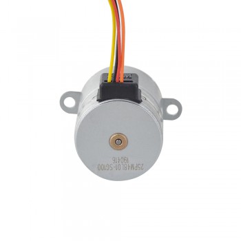  PM Geared Stepper Motor 2 Phase 49 Ncm 0.075 Deg 0.3A with 100:1 Spur gearbox Φ25x30.5mm