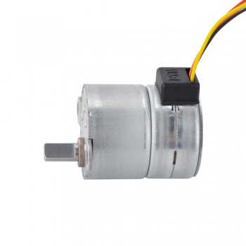  PM Geared Stepper Motor 2 Phase 49 Ncm 0.075 Deg 0.3A with 100:1 Spur gearbox Φ25x30.5mm