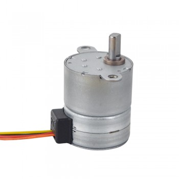  PM Geared Stepper Motor 2 Phase 49 Ncm 0.075 Deg 0.3A with 100:1 Spur gearbox Φ25x30.5mm
