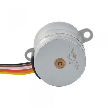 PM Geared Stepper Motor 4 Phase 0.25 Deg 39.2 Ncm 0.143A with 30:1 Spur gearbox Φ25x25.5mm