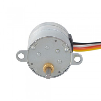 PM Geared Stepper Motor 4 Phase 0.25 Deg 39.2 Ncm 0.143A with 30:1 Spur gearbox Φ25x25.5mm