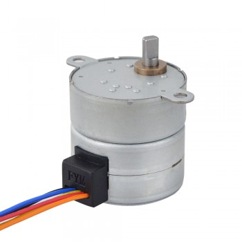  PM Gear Stepper Motor 4 Phase  0.125 Deg 0.4A 117.6 Ncm with 60:1 Spur gearbox Φ35x35.2mm