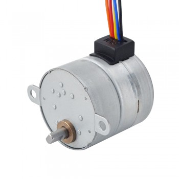 PM Stepper Motor 4 Phase 0.0625 Deg  0.4A 98 Ncm with 120:1 Spur gearbox Φ35x35.2mm