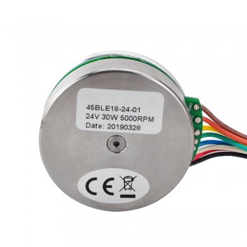 External Rotor Motor 24V 5000RPM 0.05Nm 30W 1.6A Ф43.2x18mm Brushless DC Flat Motor