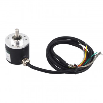 500 CPR Incremental Stepper Motor Rotary Encoder ABZ 3-Channel 6mm Solid Shaft ISC3806