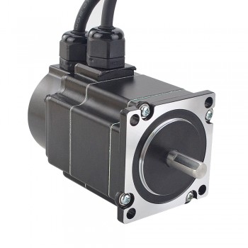 Waterproof Nema 23 Closed Loop Stepper Motor P Series IP65 1.8 Deg 1.2Nm 4A 2 Phase with Encoder 1000CPR 