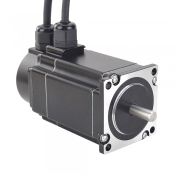 Waterproof Nema 23 Closed Loop Stepper Motor 2 Phase P Series IP65 1.8 Deg 2Nm 5.0 A with Encoder 1000CPR