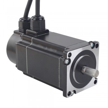 Waterproof Nema 24 Closed Loop Stepper Motor P Series IP65 1.8 Deg 3Nm 5.0A 2 Phase with Encoder 1000CPR