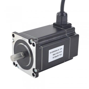 Waterproof Nema 24 Stepper Motor 1.8 Deg 5.0A 3Nm P Series IP65 2 Phase Water Resistant Stepper Motor