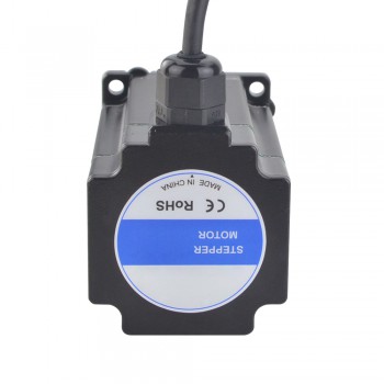 Waterproof Nema 24 Stepper Motor 1.8 Deg 5.0A 3Nm P Series IP65 2 Phase Water Resistant Stepper Motor