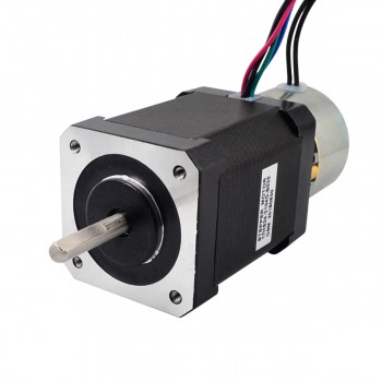 Nema 17 Stepper Motor Bipolar 1.8 Deg 0.65Nm(92oz.in)  2.1A 3.36V with Non-excited Brake