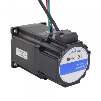 Nema 23 Stepper Motor P Series 1.8 Deg 1.2Nm/169.97oz.in 4.0A 2 Phase with Electromagnetic Brake