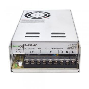 Switching Power Supply 250W 80V 3.0A 115/230V for CNC Stepper Motor / Servo Motor System