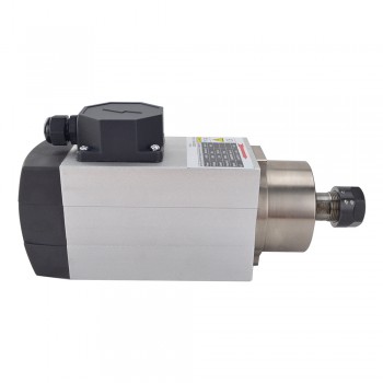 1.5KW Square Air Cooled Spindle Motor 380V 3.8A 18000RPM 300Hz ER20 Collet CNC Spindle Motor 