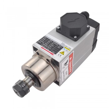 1.5KW Square Air Cooled Spindle Motor 220V 6.8A 18000RPM 300Hz ER20 Collet CNC Spindle Motor