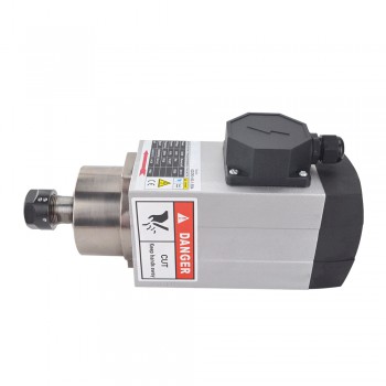 1.5KW Square Air Cooled Spindle Motor 220V 6.8A 18000RPM 300Hz ER20 Collet CNC Spindle Motor