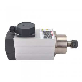 1.5KW Square Air Cooled Spindle Motor 220V 6.8A 18000RPM 300Hz ER20 Collet CNC Spindle Motor