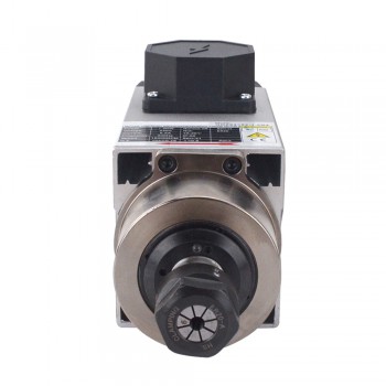 1.5KW Square Air Cooled Spindle Motor 220V 6.8A 18000RPM 300Hz ER20 Collet CNC Spindle Motor