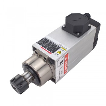 2.2KW Air Cooled Square Spindle Motor220V 10A 18000RPM 300Hz ER25 Collet CNC VFD AC Spindle Motor