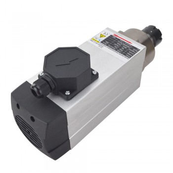 2.2KW Air Cooled Square Spindle Motor220V 10A 18000RPM 300Hz ER25 Collet CNC VFD AC Spindle Motor