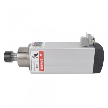 3.5KW  Air Cooled Square Spindle Motor380V 18000RPM 300Hz ER25 Collet VFD CNC Spindle Motor