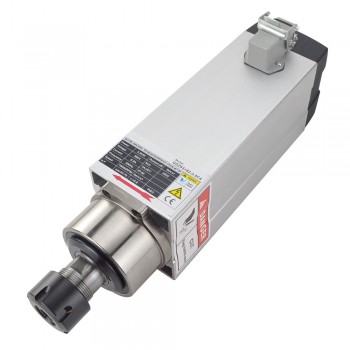 3.5KW  Air Cooled Square Spindle Motor380V 18000RPM 300Hz ER25 Collet VFD CNC Spindle Motor