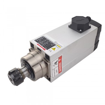 6.0KW Square r Air Cooled Spindle Moto 380V 18000RPM 300Hz ER32 Collet VFD CNC Spindle Motor