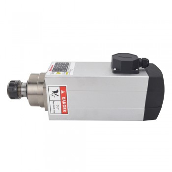 6.0KW Square r Air Cooled Spindle Moto 380V 18000RPM 300Hz ER32 Collet VFD CNC Spindle Motor