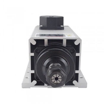 3.5KW Square Air Cooled Spindle Motor 380V 18000RPM 300Hz ER20 Collet VFD CNC Spindle Motor