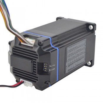 Nema 24 Integrated Closed Loop Stepper Servo Motor 24-50V DC  3.0Nm 1000CPR ESS Series