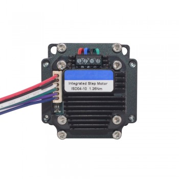 Nema 23 Integrated Stepper Motor with Driver 1.8 Deg 126 Ncm(178.4oz.in) 12-38VDC 2.8A ISD04