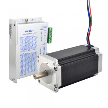 E Series 1 Axis CNC Stepper Motor Kit 3.0Nm (425oz.in) 1.8 Degree 2 Phase Nema 23 Stepper Motor and Driver