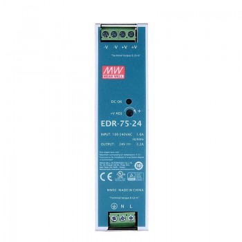 Mean Well EDR-75-24 Switching Power Supply 75W 24VDC 3.2A 115/230VAC DIN Rail Power Supply