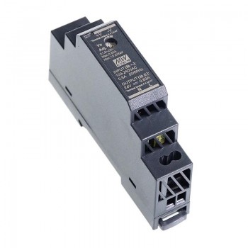 Mean Well HDR-15-24 15W 24VDC 0.63A 115/230VAC Ultra Slim Step Shape DIN Rail Power Supply