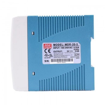Meanwell MDR-20-5 CNC Power Supply 20W 5VDC 3A 115/230VAC DIN Rail Power Supply