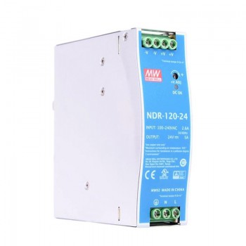 Meanwell NDR-120-24 Switching Power Supply 120W 24VDC 5A 115/230VAC DIN Rail Power Supply