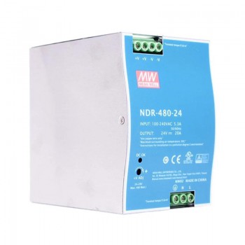 Meanwell NDR-480-24 Switching Power Supply 480W 24VDC 20A 115/230VAC DIN Rail Power Supply