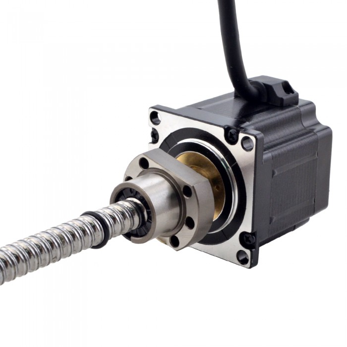 NEMA 23 External Ball Screw Stepper Linear Actuator 3.0A 1.8 Deg1Nm Lead Revolution 5mm(0.1969") Lead Screw 200mm