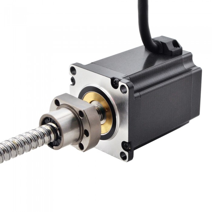 NEMA 23 External Ball Screw Linear Stepper Motor Actuator 1.8 Deg 1.8Nm 4.0A 76mm Stack Lead Revolution 5mm(0.1969") Lead Screw 200mm