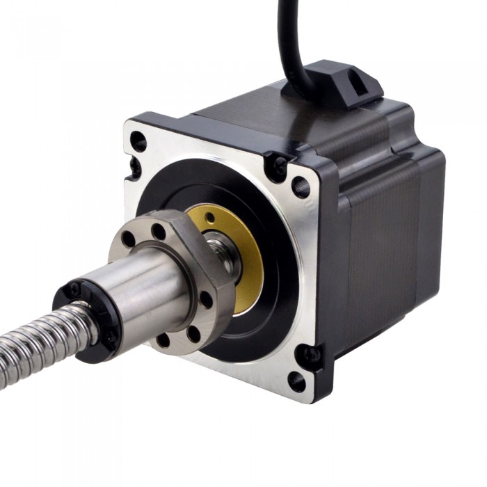 NEMA 34 External Ball Screw Linear Stepper Motor Actuator 1.8 Deg 4.5Nm(637.25oz.in) 5.5A 76mm Stack Lead Revolution 10mm(0.3937") Lead Screw 200mm