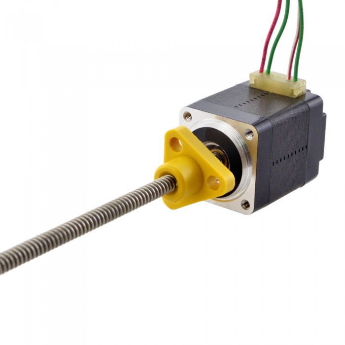 NEMA 8 External Acme Stepper Motor Linear Actuator 1.8 Deg 0.015Nm(2.12oz.in) 0.5A 28.2mm Stack Lead Revolution 2mm(0.07874") Lead Screw 100mm