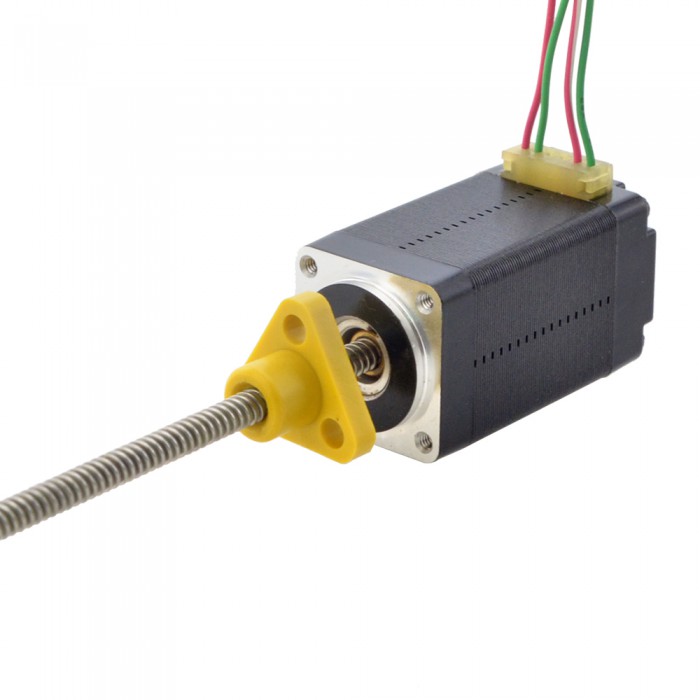 NEMA 8 External Acme Stepper Motor Linear Actuator 0.5A 1.8 Deg 0.02Nm 38.2mm Stack Lead Revolution 2mm(0.07874") Lead Screw 100mm