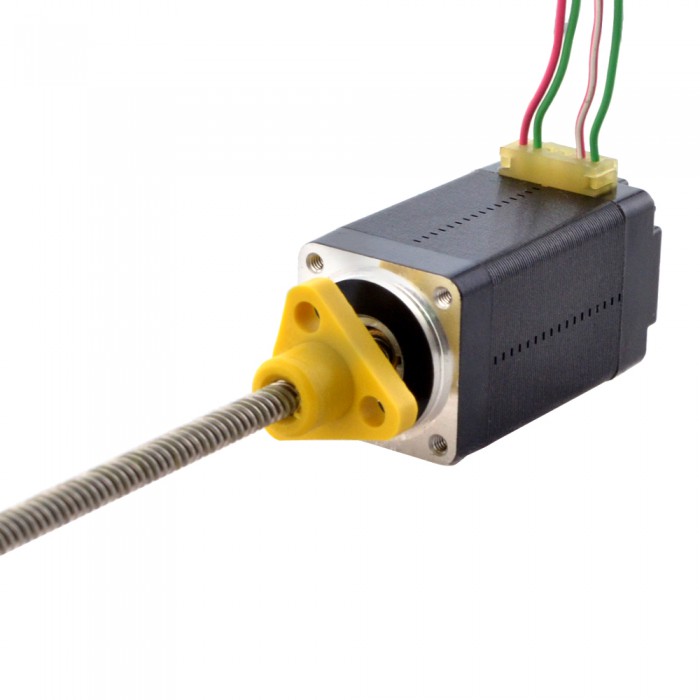 NEMA 8 External Acme Linear Stepper Motor Actuator 0.5A 1.8 Deg 0.02Nm 38.2mm StackLead Revolution 4mm(0.1575") Lead Screw 100mm