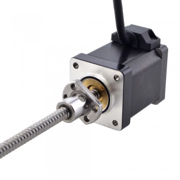 NEMA 14 External Ball Screw Linear Stepper Motor 1.8 Deg 0.2Nm 1.5A 47mm Stack Lead Revolution 2mm(0.07874") Lead Screw 150mm